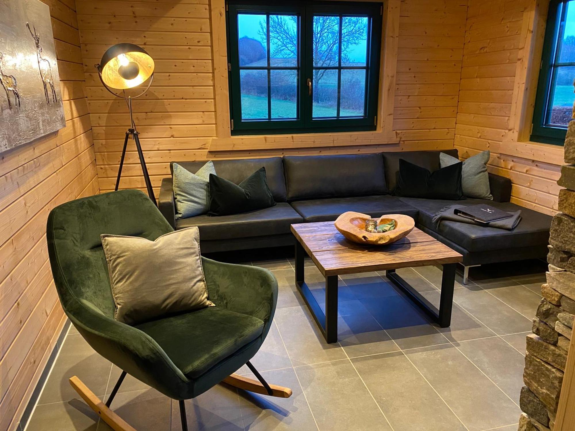 Holzhaus Onkel Fritz Mit Sauna Und Whirlwanne Esch  Екстериор снимка